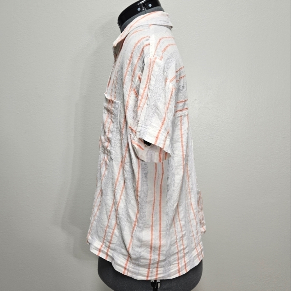 Madewell Beachside Shirt Seersucker Delmar Stripe Pocket Button Up Women's XS - Picture 10 of 11